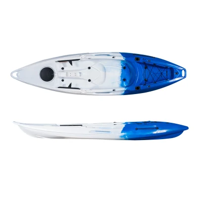Kuer 2-Personen-Sit-on-Top-Ruderpaddelboot aus Kunststoff, günstiges Kanu-Familien-Angelkajak zum Verkauf