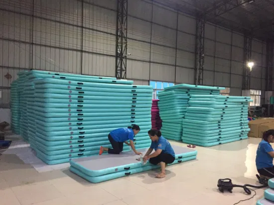 Fabrikversorgung Tumble Air aufblasbares Fitnessstudio Fitness-Sets Heimtraining Gymnastik aufblasbare Airtrack-Matte